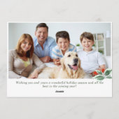 お祭りホリーデコレーション クリスマス写真メッセージ シーズンカード (裏面)