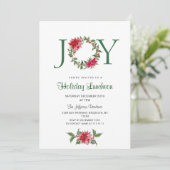 お祭りホリーデコレーション クリスマス ランチョン 招待状 (スタンド正面)