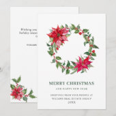 お祭りホリーデコレーション ポインセチア クリスマス オフィス (正面/裏面)