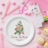 お祭りホリーデー パーティー クリスマスツリー ハーブの飾り ペーパープレート (パーティー)