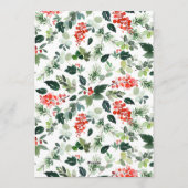 お祭りホリーデー ベリー クリスマス リース 挨拶 カード (裏面)