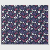 お祭りホリーパターン ホリデー ギフト ラッピング ラッピングペーパー (フラット)