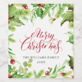 お祭りホーリーベリークリスマスホリデーパーティー ワインラベル (シングルラベル)