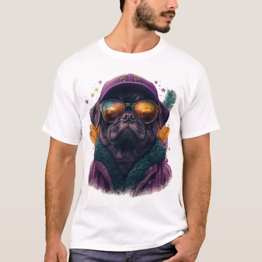 お祭りマーディ・グラス・プーグ ヴィブラント Tシャツ (正面)