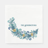 お祭りリースのスワッグ ホリデー スタンダードランチョンナプキン (正面)