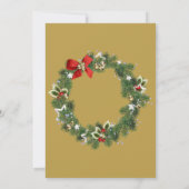 お祭りリースのホリデーパーティー招待状 招待状 (裏面)