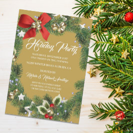 お祭りリースのホリデーパーティー招待状 招待状