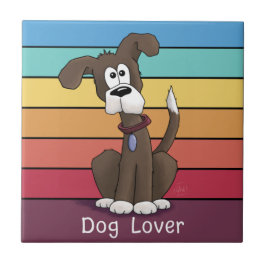 お祭り好きな犬愛好家のセラミックタイル タイル