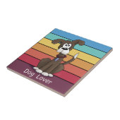 お祭り好きな犬愛好家のセラミックタイル タイル (側面)