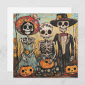 お祭り家族 ディア・デ・ロス・ムエルトス イベント 招待状 (正面/裏面)