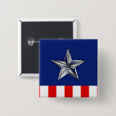 お祭り愛国色のクロームのような星 缶バッジ (正面&裏面)