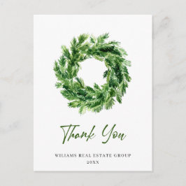 お祭り松の枝のリース クリスマスありがとうございます ポストカード
