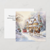 お祭り気分いっぱいのホリデーウィッシュ シーズンカード (正面/裏面)