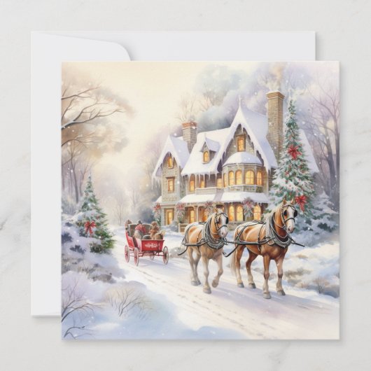 お祭り気分いっぱいのホリデーウィッシュ シーズンカード (正面)