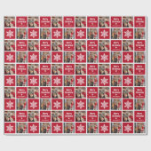お祭り気分が盛り上がる2枚の写真グリッド クリスマスギフト ラッピングペーパー (フラット)