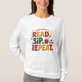 お祭り気分でリピート 読書 ホリデー Tシャツ