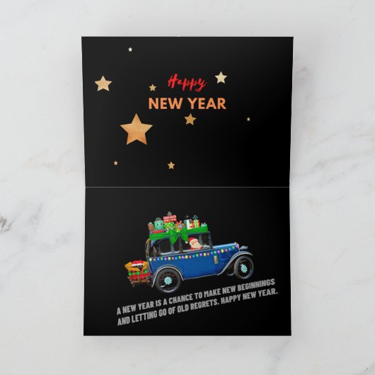 お祭り気分で楽しい新年の旅 カード (内部)