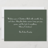 お祭り気分とエレガントなクリスマスグリーティングカード カード (裏面)