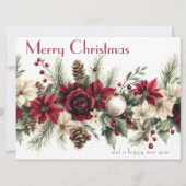 お祭り気分とエレガントなクリスマスグリーティングカード カード (正面)