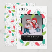 お祭り気分のクリスマスイルミネーション　フォトカード シーズンカード (正面/裏面)