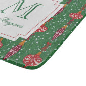 お祭り気分のクリスマスオーナメント モノグラム カッティングボード (角)
