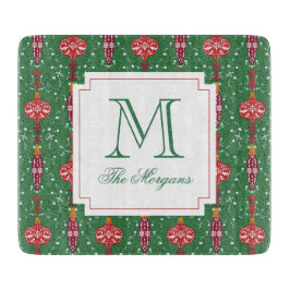 お祭り気分のクリスマスオーナメント モノグラム カッティングボード