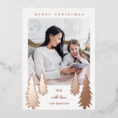 お祭り気分のクリスマスツリー２ショット 箔シーズンカード (正面)