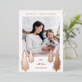 お祭り気分のクリスマスツリー２ショット 箔シーズンカード (立ち正面)