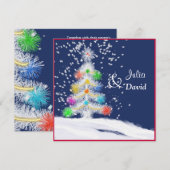 お祭り気分のクリスマスツリー ウェディング 招待状 (正面/裏面)