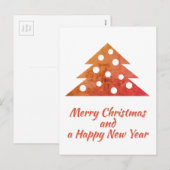 お祭り気分のクリスマスツリー スクリプト 楽しい メリー シーズンポストカード (正面/裏面)