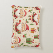 お祭り気分のクリスマス 腰クッション - 陽気なホリデーシーズン アクセントクッション (裏面(縦))