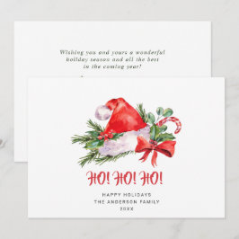 お祭り気分のサンタクロースの帽子 クリスマスの挨拶 シーズンカード