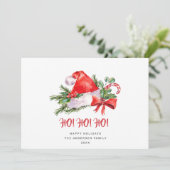 お祭り気分のサンタクロースの帽子　クリスマスの挨拶 シーズンカード (スタンド正面)