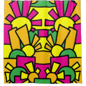 お祭り気分のドゥードルアート42 シャワーカーテン (正面)