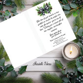 お祭り気分のホリデーリース メリークリスマス 非写真 箔シーズンカード