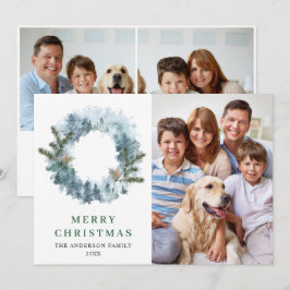 お祭り気分のホリーデコレーションのクリスマス写真3点セット シーズンカード