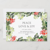 お祭り気分のホリーデコレーション クリスマスグリーティング シーズンカード (正面)