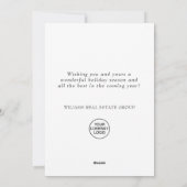 お祭り気分のホリーデコレーション クリスマス企業向けグリーティング シーズンカード (裏面)