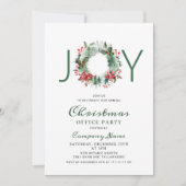 お祭り気分のホーリーなクリスマス企業ハolidayパーティー 招待状 (正面)