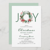 お祭り気分のホーリーなクリスマス企業ハolidayパーティー 招待状 (正面/裏面)