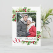 お祭り気分のホーリーベリークリスマスグリーティング写真 シーズンカード (スタンド正面)