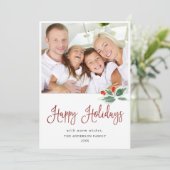 お祭り気分のホーリーベリークリスマスグリーティング2 フォト シーズンカード (スタンド正面)