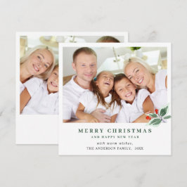 お祭り気分のホーリーベリークリスマスグリーティング2 フォト シーズンカード