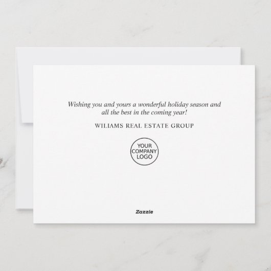 お祭り気分のホーリーベリー企業のクリスマスグリーティング シーズンカード (裏面)