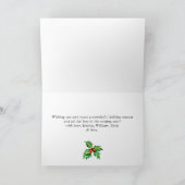 お祭り気分のホーリーベリー ミストルテオ クリスマスグリーティング シーズンカード (内部)