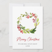 お祭り気分のホーリー wreath クリスマス 法人向けグリーティング (正面)
