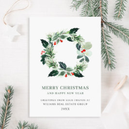 お祭り気分のホーリー wreath クリスマス 法人向けグリーティング