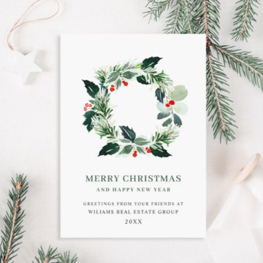 お祭り気分のホーリー wreath クリスマス 法人向けグリーティング