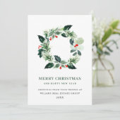お祭り気分のホーリー wreath クリスマス 法人向けグリーティング (スタンド正面)