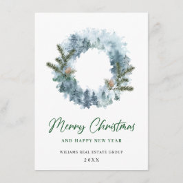 お祭り気分のホーリー wreath クリスマス 法人向け 年賀状